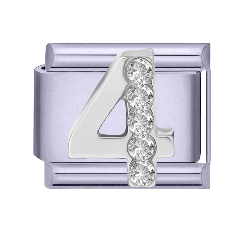 Zircon Butterfly Moon Stars Bow Italian Charm Links – Purple