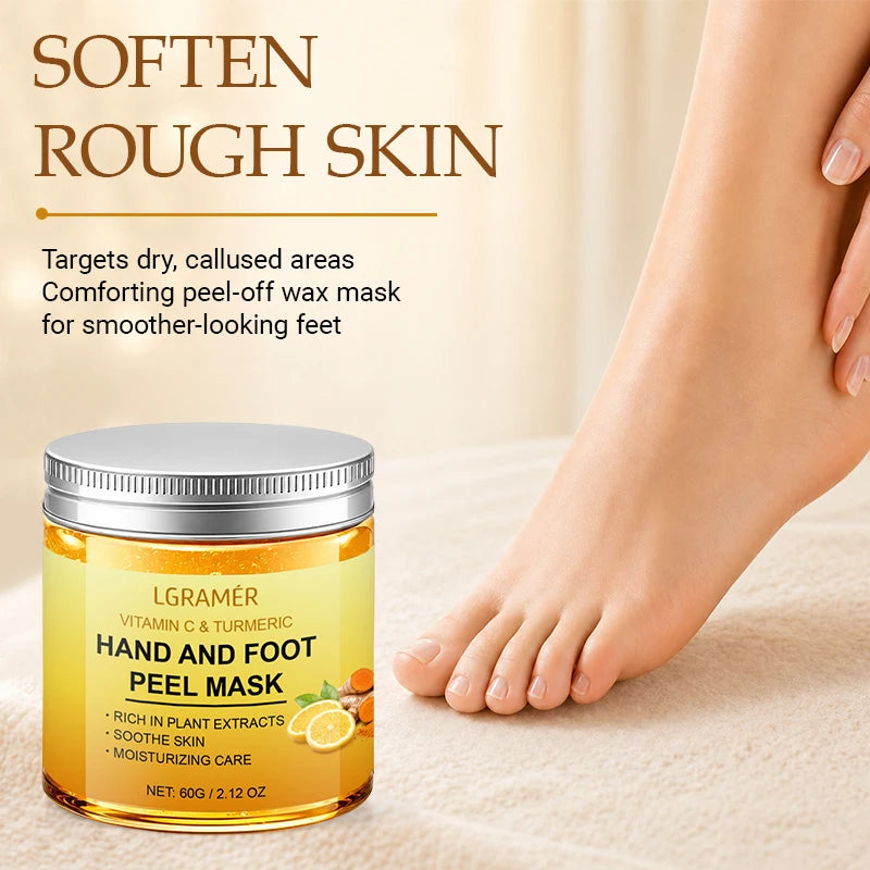 Vitamin C & Turmeric Hand Wax Mask – Smooth & Brighten Hand & Foot Mask Qst