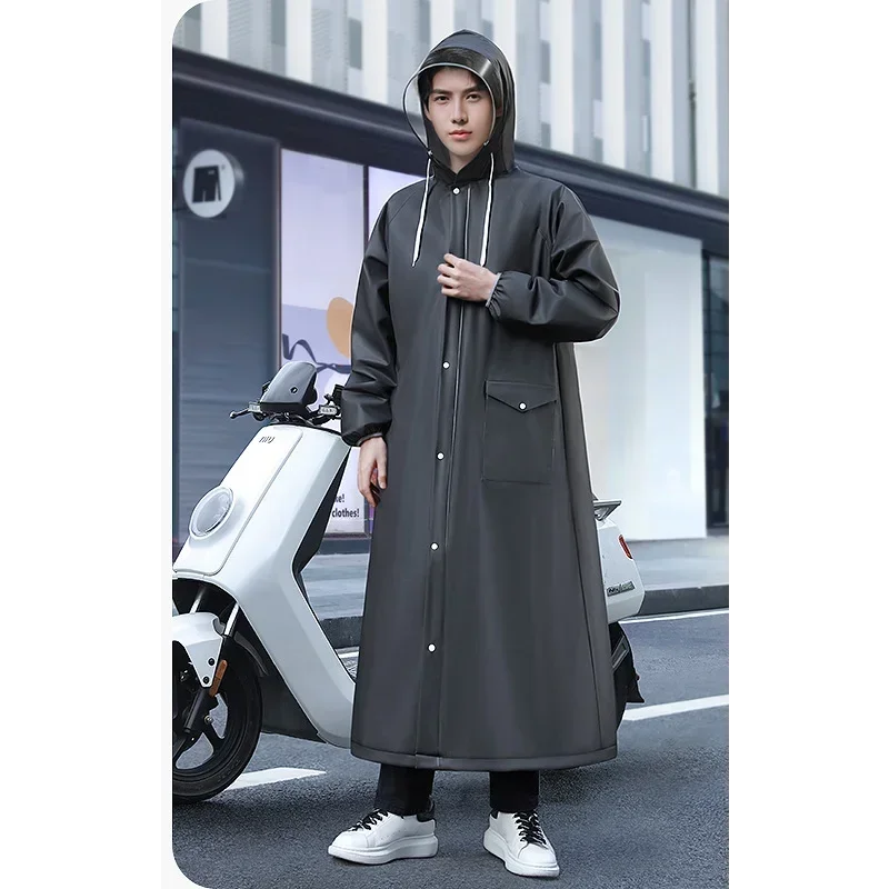 Long Hooded Waterproof Rain Poncho Jacket – Unisex Nylon Waterproof Rain Poncho Qme