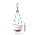 Hangable Flower Basket Planter with Removable Tray | Indoor & Outdoor Hanging Planter Pot Qme China Mainland Brown