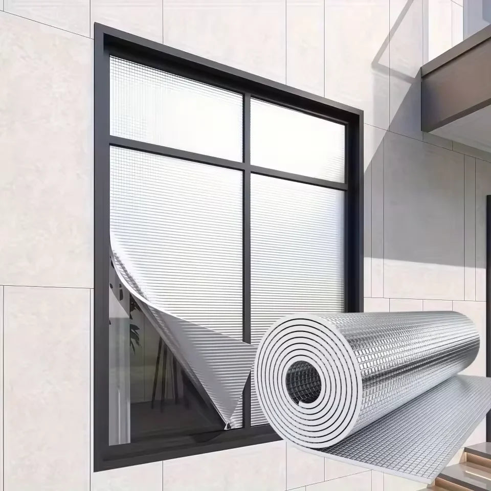 Aluminum Foil Thermal Insulation Roll – Heat & Cold Barrier Thermal Insulation Roll Qme geremian 40cmX5m