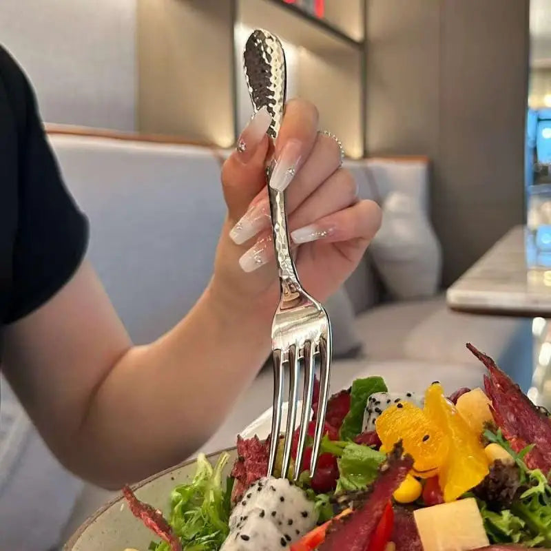 Stainless Steel Four-Tine Fork – Salad, Dessert & Dinner Stainless Steel Fork Qst