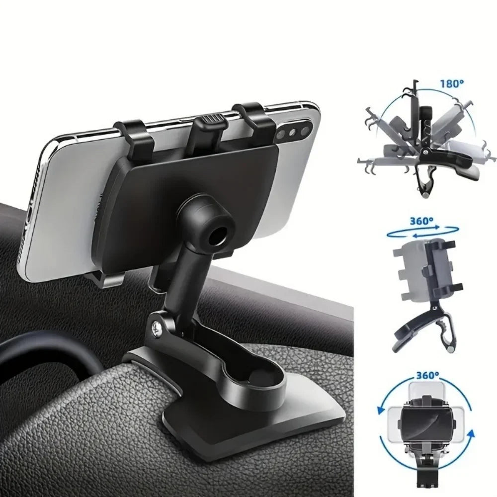 360° Car Dashboard Phone Holder Clip Mount Stand | Qme Car Phone Mount Qme