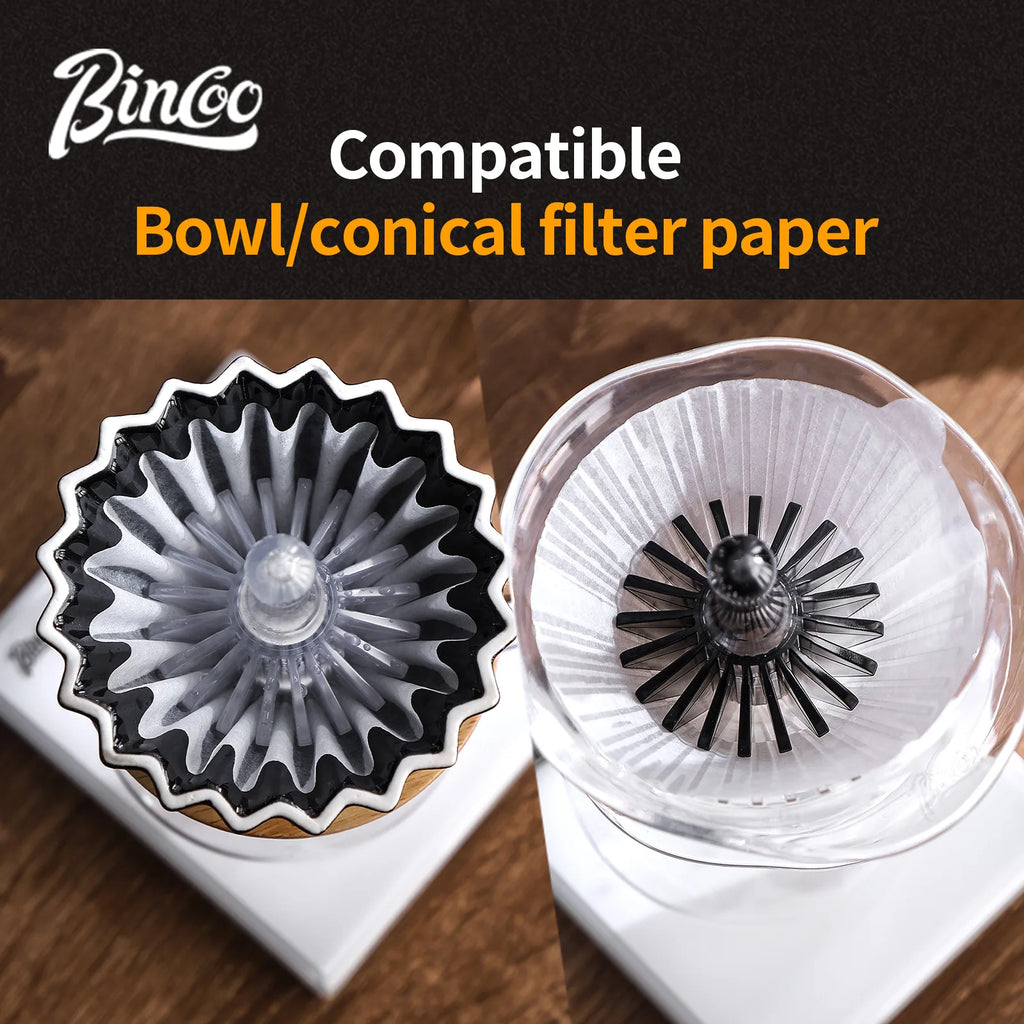 Bincoo Pour Over Coffee Filter Press Tool – Cone Shape Fit Coffee Filter Tool Qst
