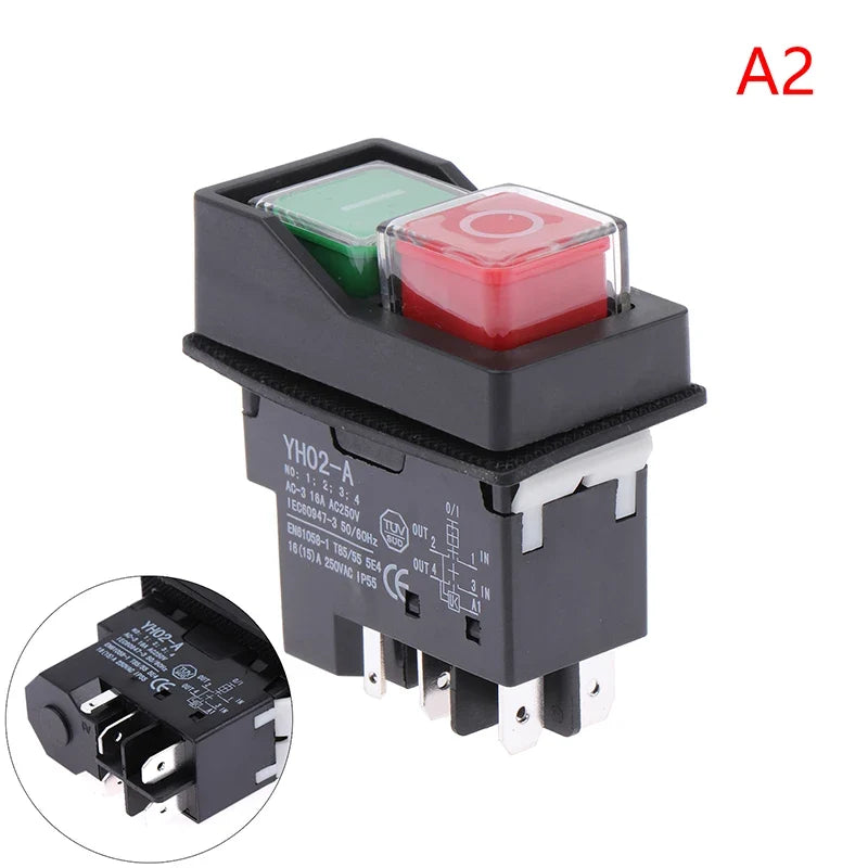 Electromagnetic Push Button Switch Starter IP55 KJD17 KLD28 Machine Tool Switch Qme A2 5pin