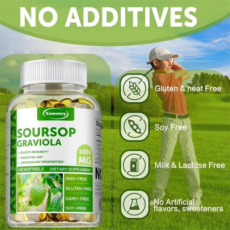 Soursop Graviola Capsules – Immune & Wellness Support Herbal Supplement Qst