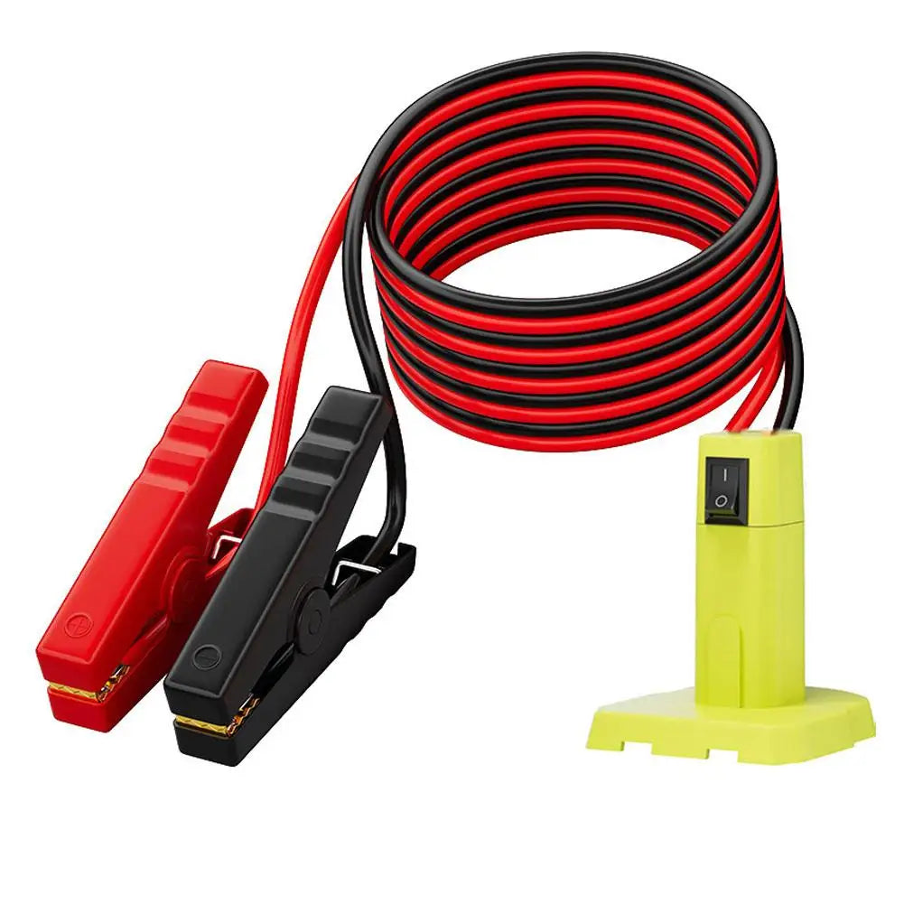 Ryobi 18V Battery Jump Starter Adapter & Booster Cables Jump Starter Adapter Qme Green