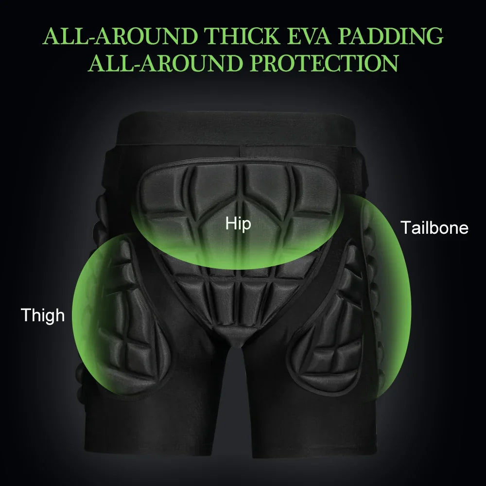 Hip & Butt Padded Protective Shorts – Snowboard Ski Skate Padded Protective Shorts Qme