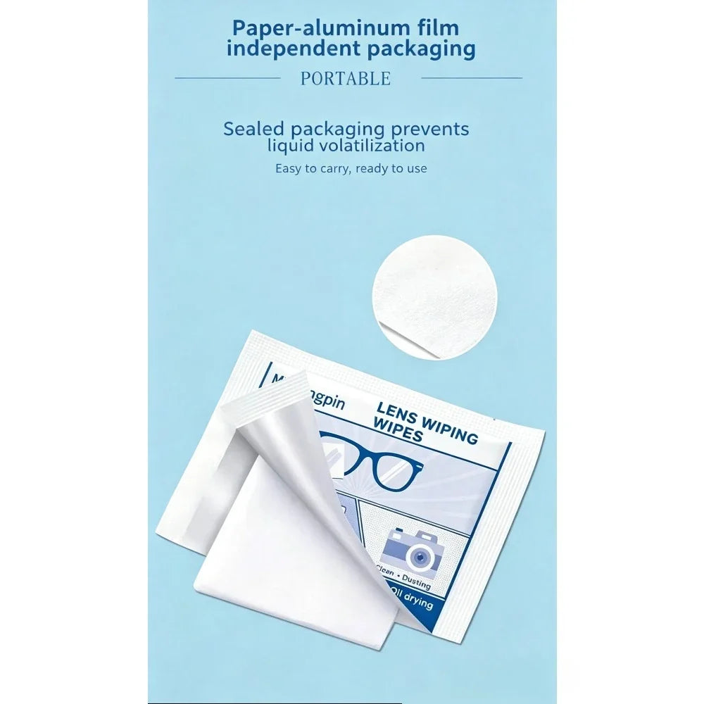 Anti-Fog Glasses Cleaning Wipes – Individually Wrapped Lens Cleaning Wipes Qme