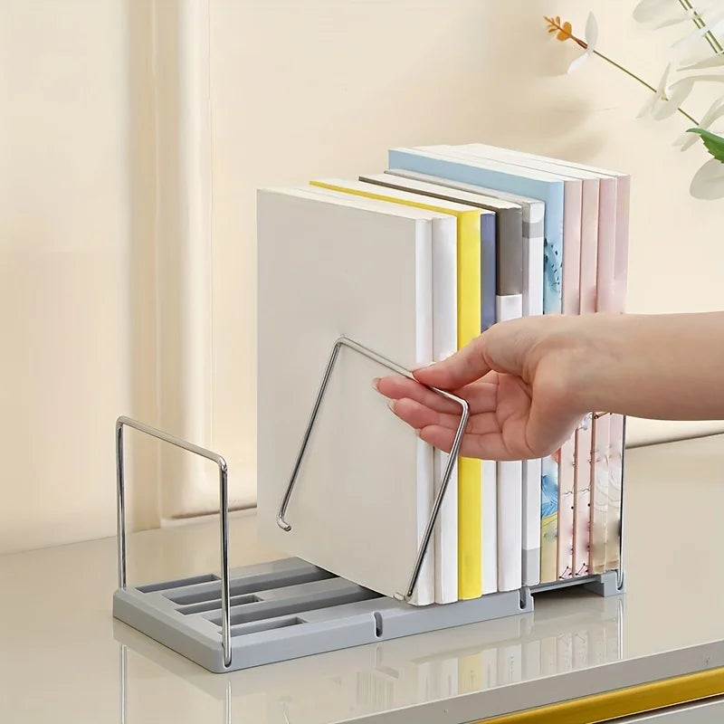 Adjustable Book Shelf Desk Organizer for Home & Office Desk Book Organizer Qme