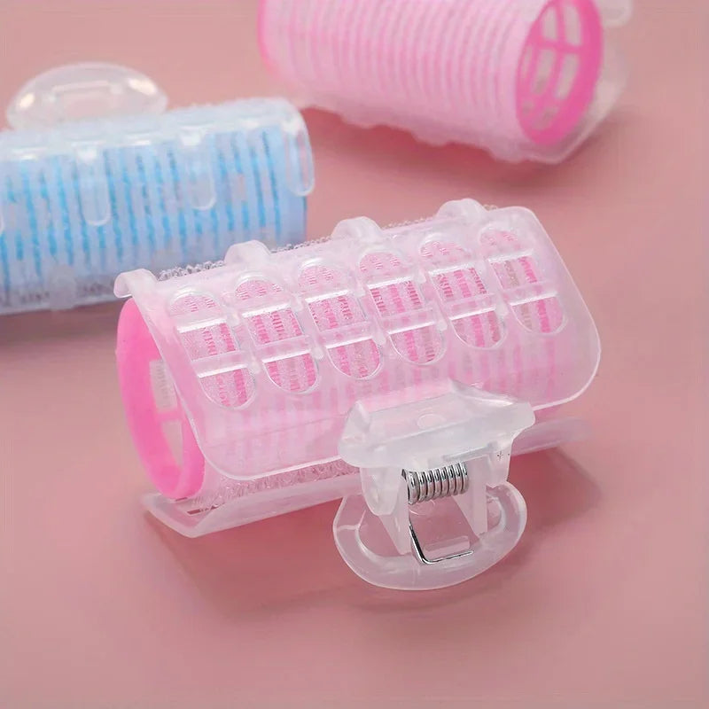 Self-Adhesive Plastic Hair Bang Rollers for Curls & Waves Hair Styling Rollers Qme