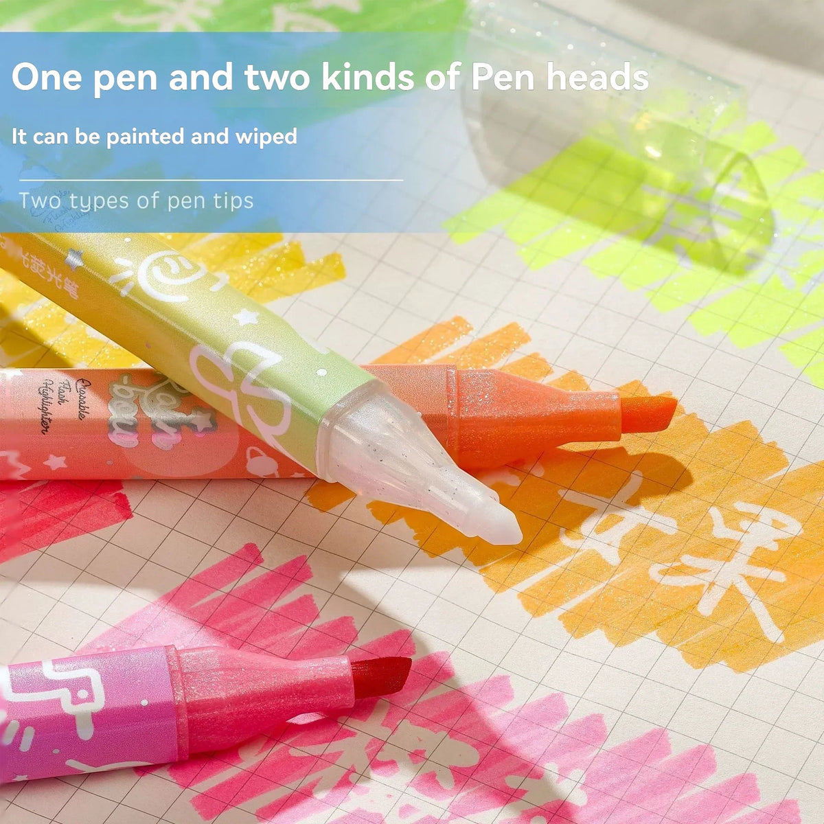 Erasable Glitter Highlighter Pens – Scrapbooking & DIY Craft Glitter Highlighter Pens Qme