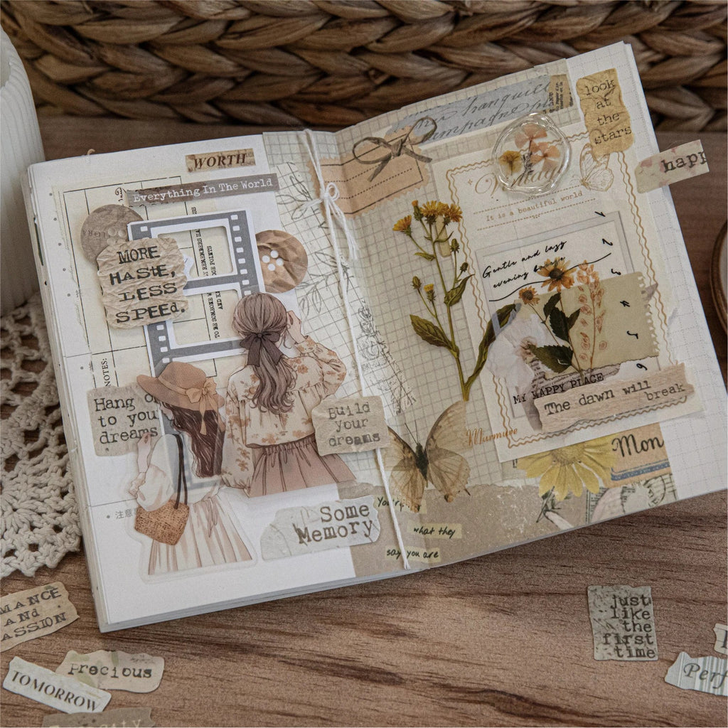 160 Sheets Embossed Guitar Note Paper Stickers DIY Scrapbook Decorative Paper Stickers Qme