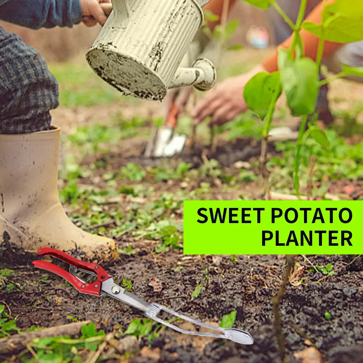 Manual Seedling Planter Tool – Hand Transplanter for Garden Hand Transplanting Tool Qme