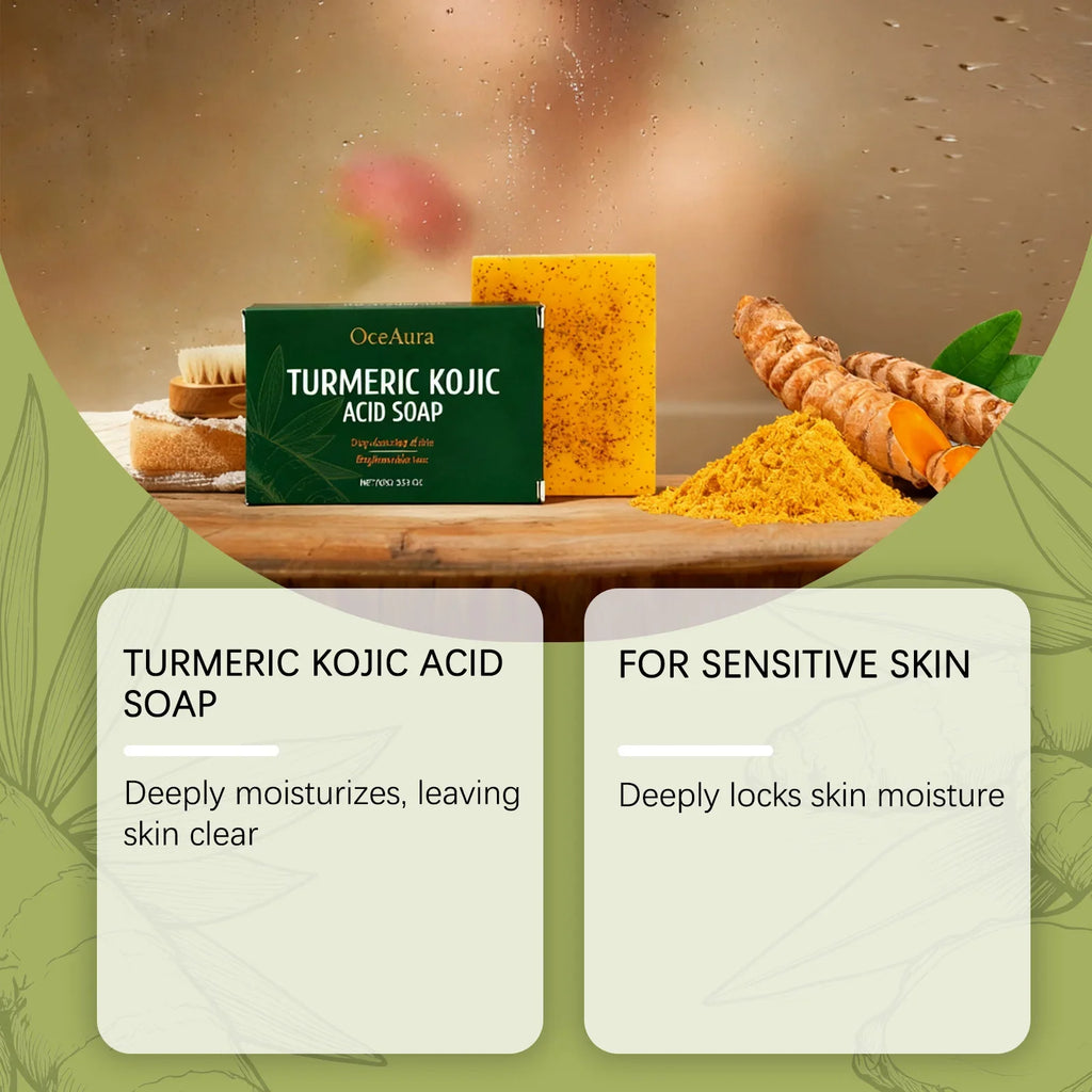 Turmeric Kojic Acid Brightening Soap – Dark Spot Cleansing Bar Brightening Soap Bar Qme