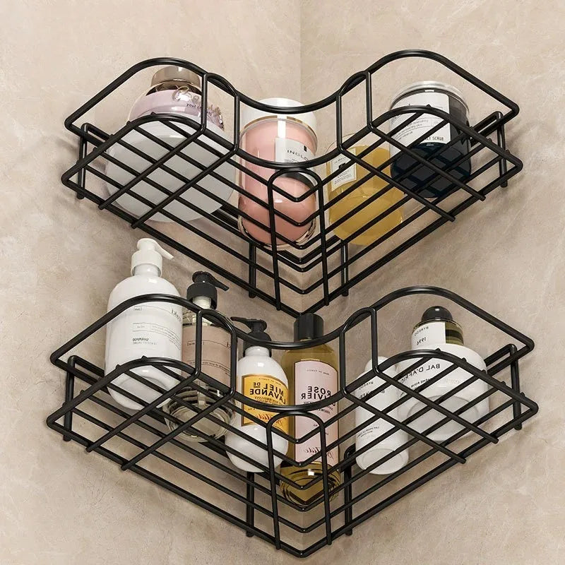 No Drill Wall Mounted Iron Corner Shower Caddy Shelf Corner Shower Caddy Qme