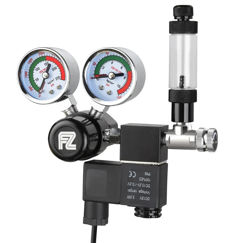 Fzone Single Stage Big Gauge CO2 Regulator for Aquariums CO2 Aquarium Regulator Qme CGA320