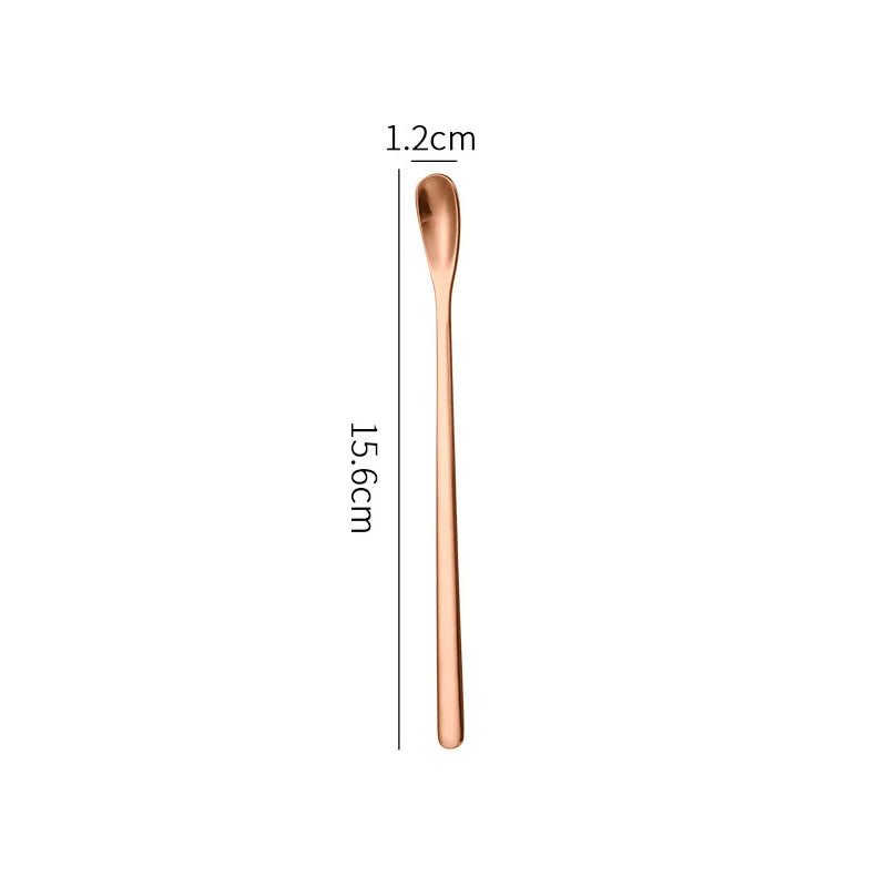 Long Handle Stainless Steel Stirring Spoon – Coffee & Tea Stirring Spoon Qst 2 Rose Gold