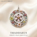 Colourful Stones Flower Amulet Pendant | 925 Sterling Silver Sterling Silver Pendant Qme Default Title