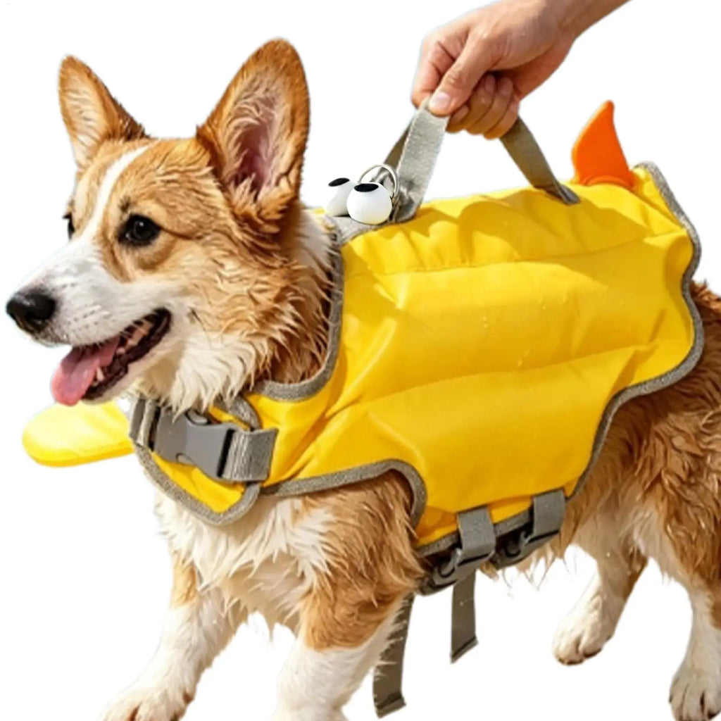 Dog Swim Vest – Waterproof Floating Life Jacket for Dogs Dog Life Jacket Qme