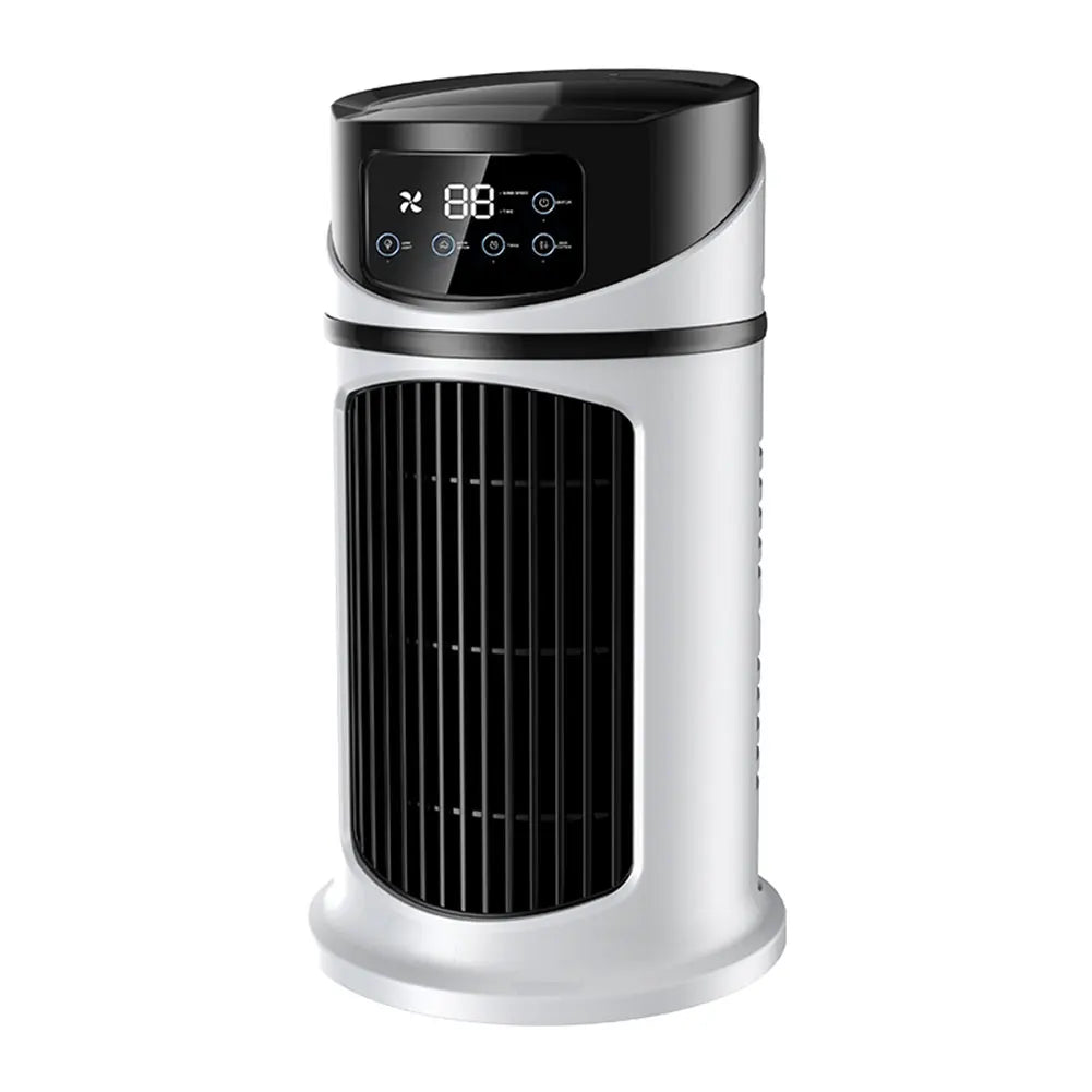Quiet Desk Fan – 6 Speed Adjustable Airflow & Circulation Desk Fan Qme WHITE
