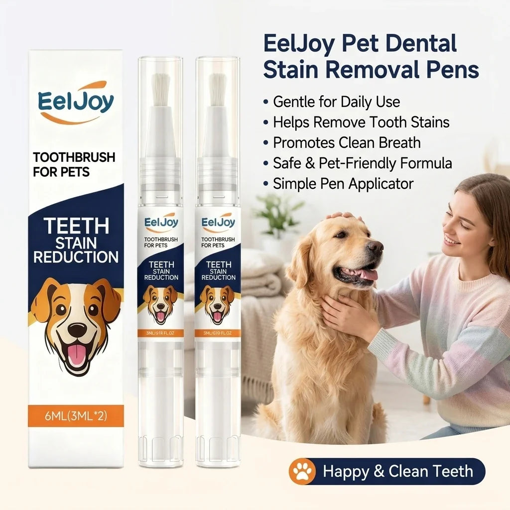 Pet Teeth Cleaning Pen – Plaque & Stain Removal for Dogs & Cats Pet Dental Care Pen Qme