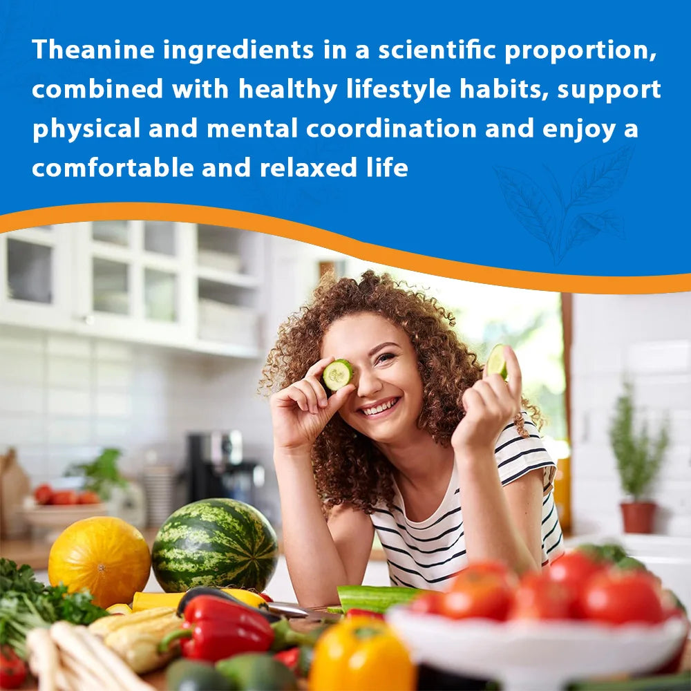 L-Theanine 200mg Capsules – Vegan, Gluten-Free, 120 Count L-Theanine Supplement Qst