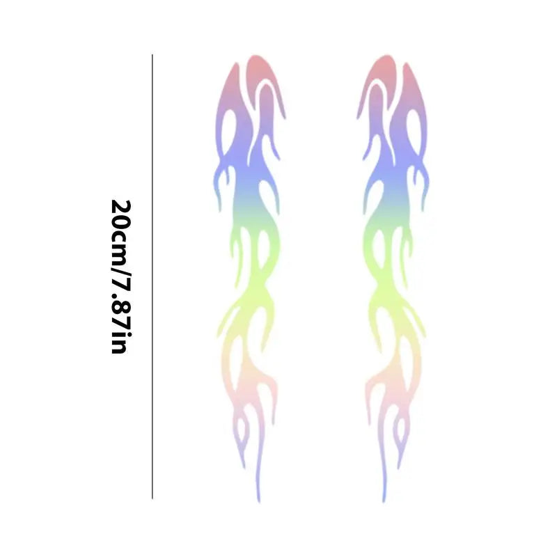 Reflective Flame Stickers – Waterproof Motorcycle Car Decals Motorcycle Decal Stickers Qst