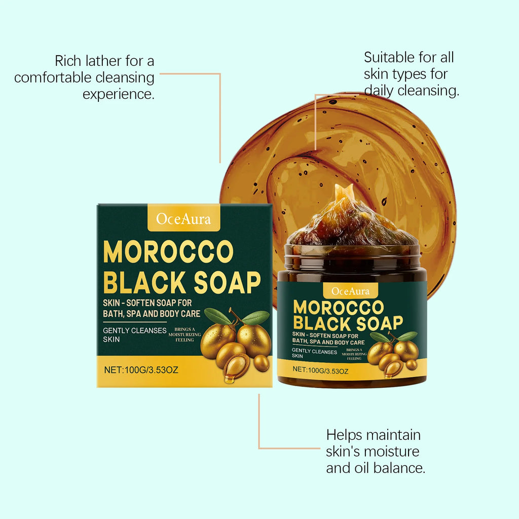 Oceaura Black Bathing Soap – Moisturizing Glycerin Body Bar Body Bar Soap Qst