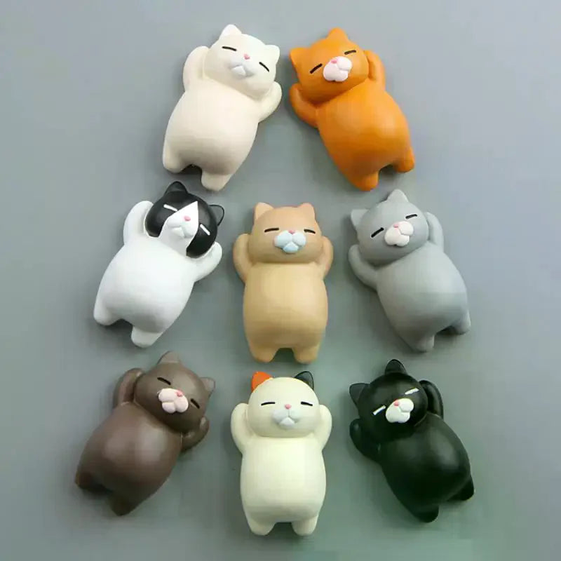 Cartoon Cat 3D Resin Fridge Magnet – Cute Kitchen Decor Decorative Fridge Magnet Qme