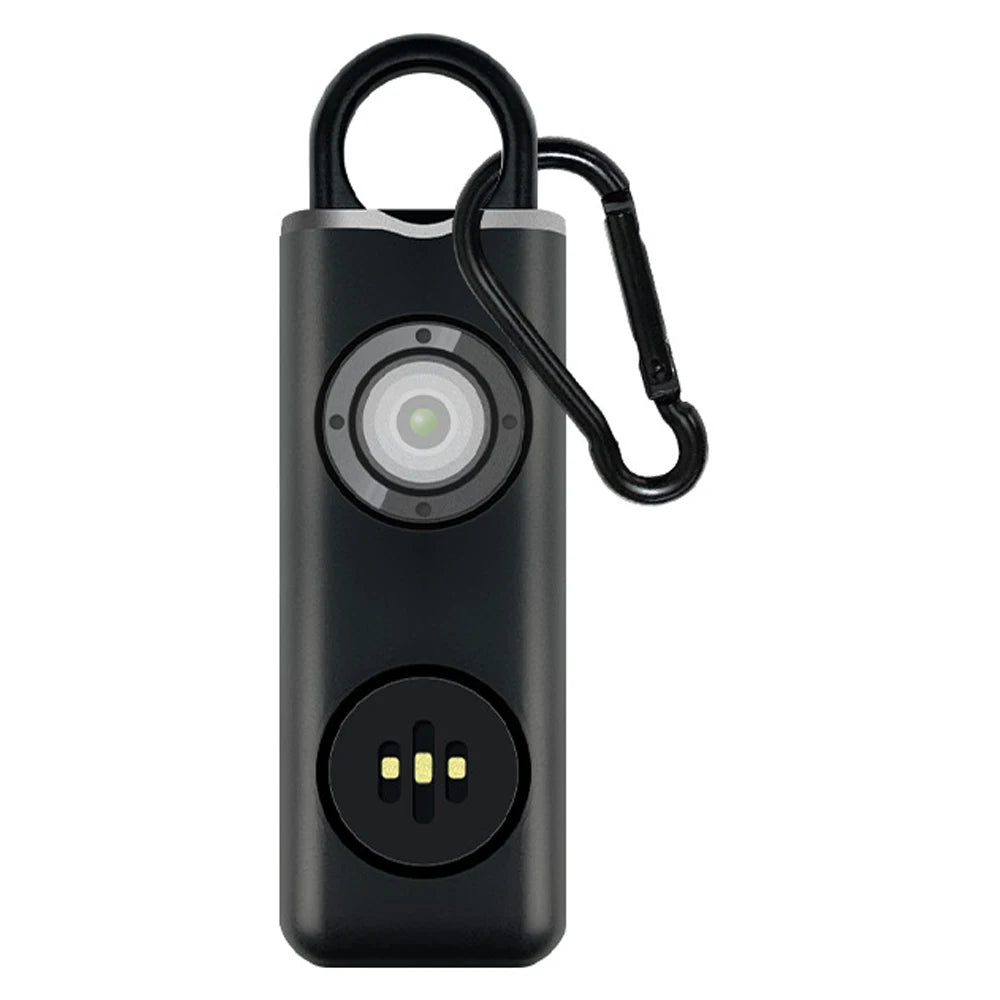 BORUiT EDC Keychain Flashlight – 130dB Alarm, Type-C Rechargeable EDC Keychain Flashlight Qst 1pcs