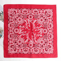 100% Cotton Black Paisley Bandana Square Scarf & Headband Paisley Bandana Scarf Qme black One Size
