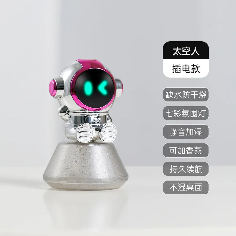0.5L Cute Robot USB Humidifier – Desktop Air Moisturizer Desktop Humidifier Qst LX931T Grey