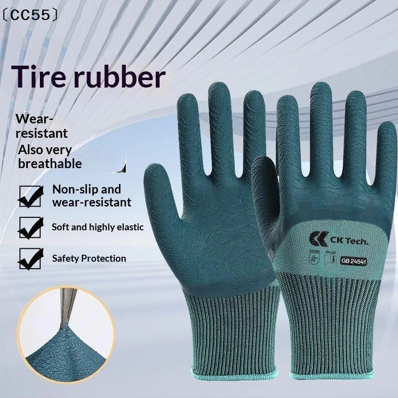 Rubber Palm Thorn-Proof Garden Gloves – Grip & Breathable Garden Work Gloves Qst