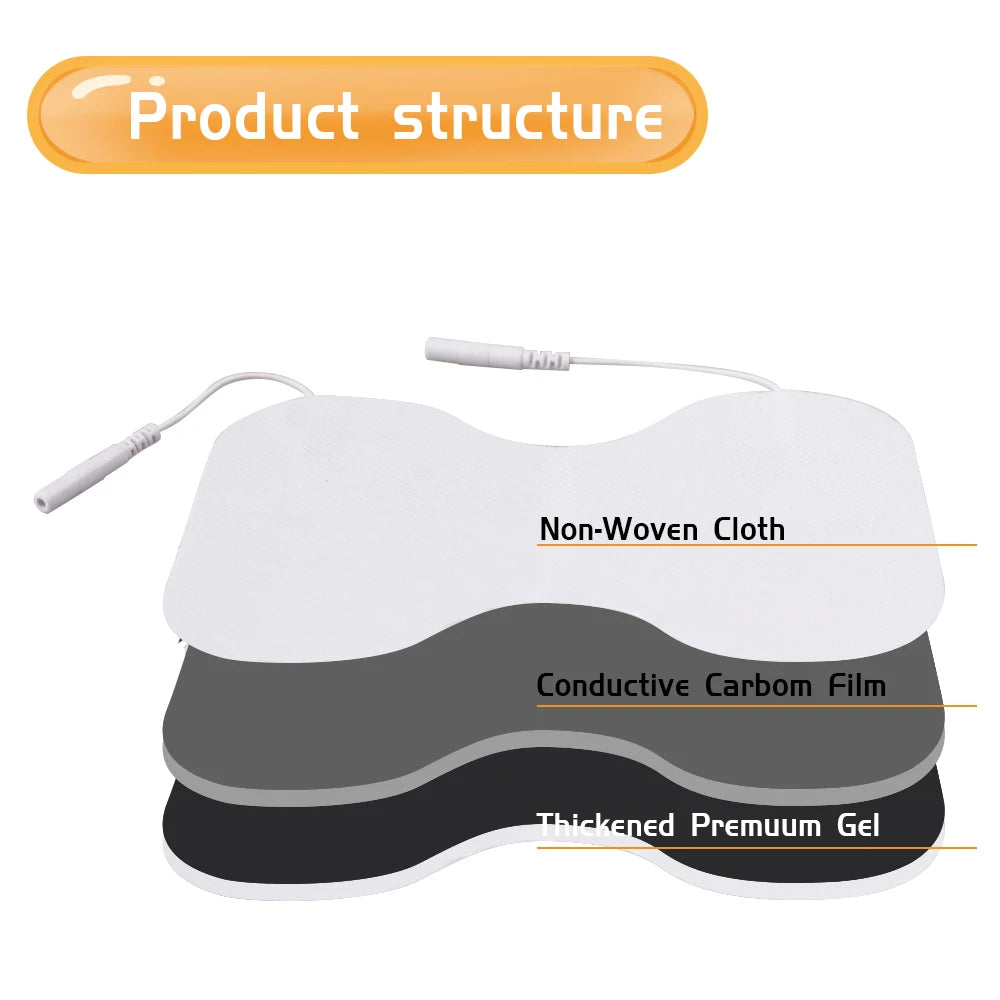 TENS EMS Self-Adhesive Electrode Gel Pads – 1/2/5/10 Pack Electrode Replacement Pads Qst