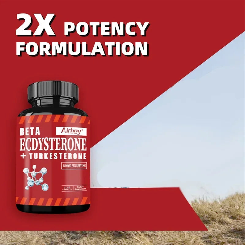 Beta Ecdysterone & Turkesterone Supplement – 1400mg Performance Supplement Qst