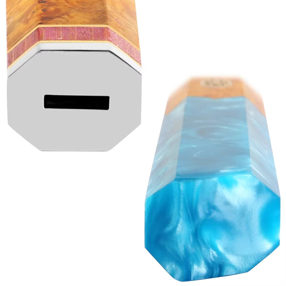 XITUO Octagonal Blue Resin Stabilized Wood Knife Handle Blank Knife Handle Blank Qst