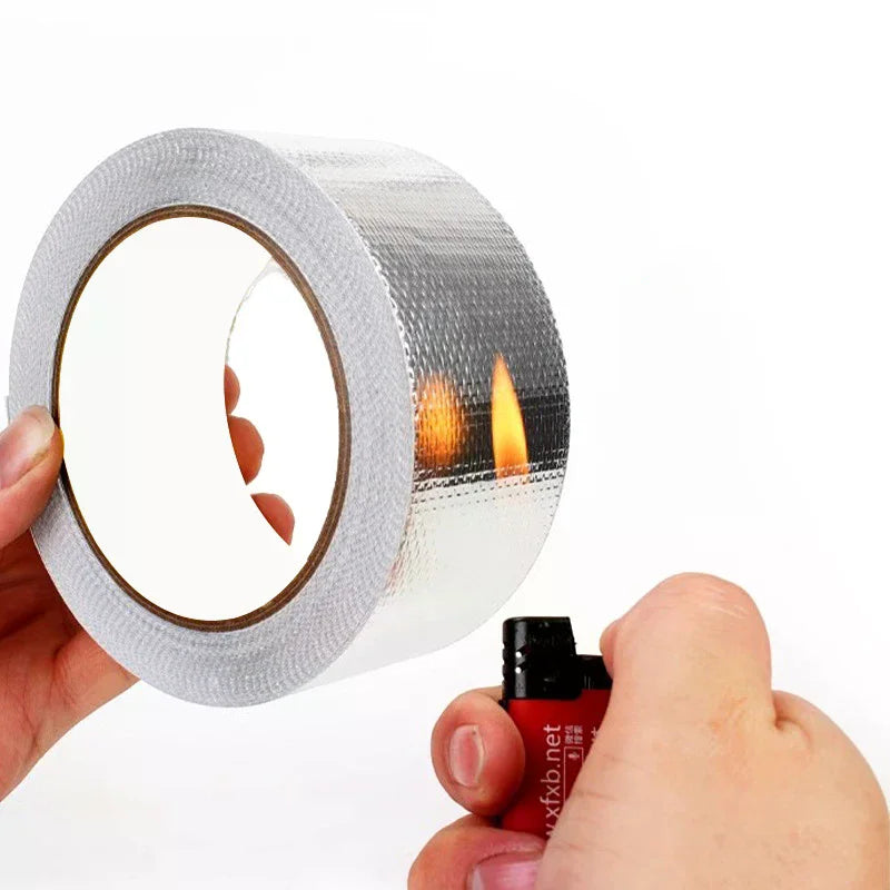 10m Aluminum Foil Tape – Heat Resistant HVAC Insulation Tape Insulation Foil Tape Qme