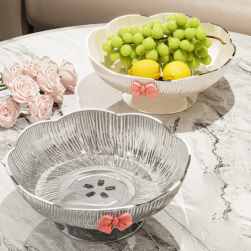 Luxury Coffee Table Candy & Snack Tray – Drain Design, 3 Colors Decorative Snack Tray Qme