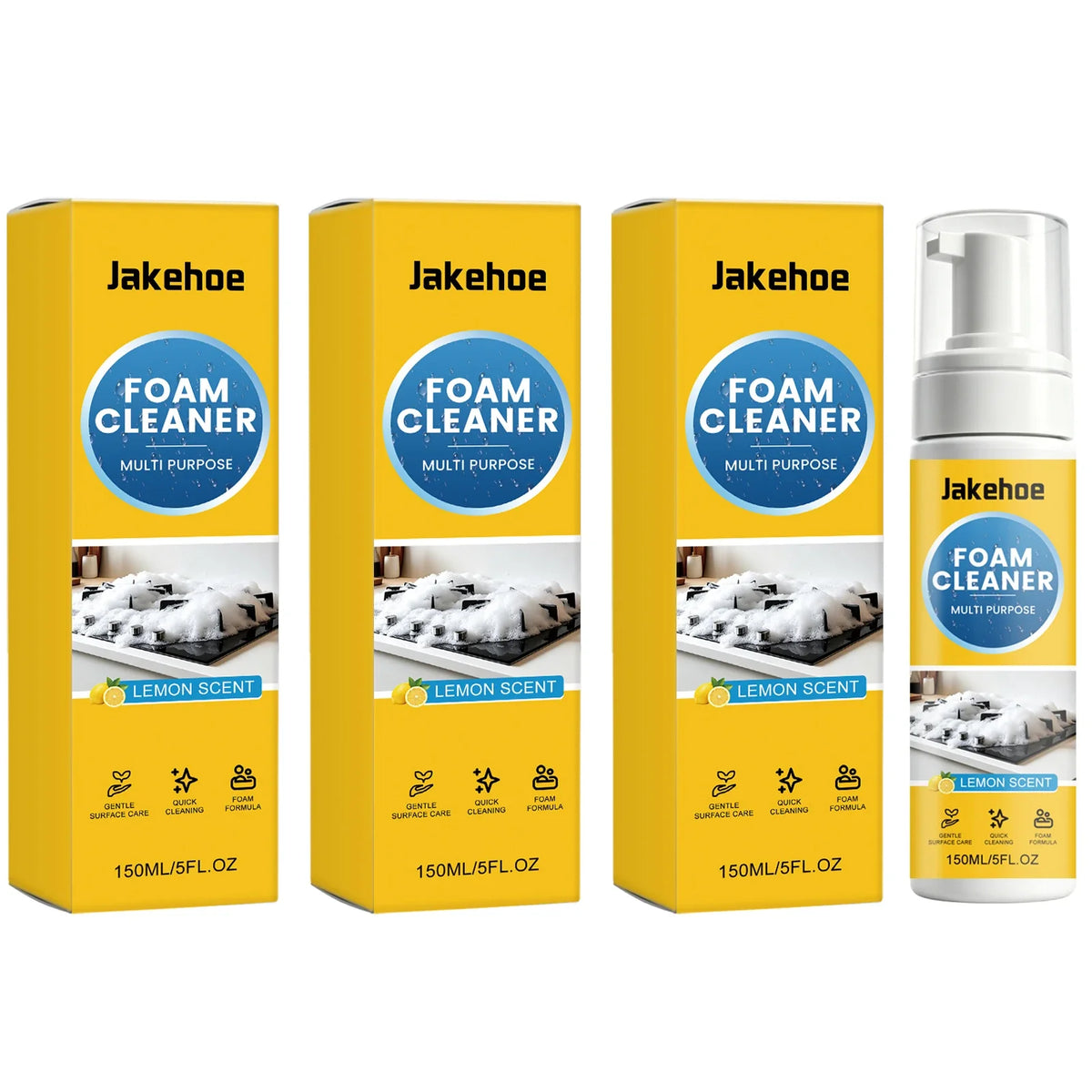 Multi-Purpose Foam Cleaning Spray | Degreaser 3 Scents Foam Cleaning Spray Qme 3 x 150ML Boxed