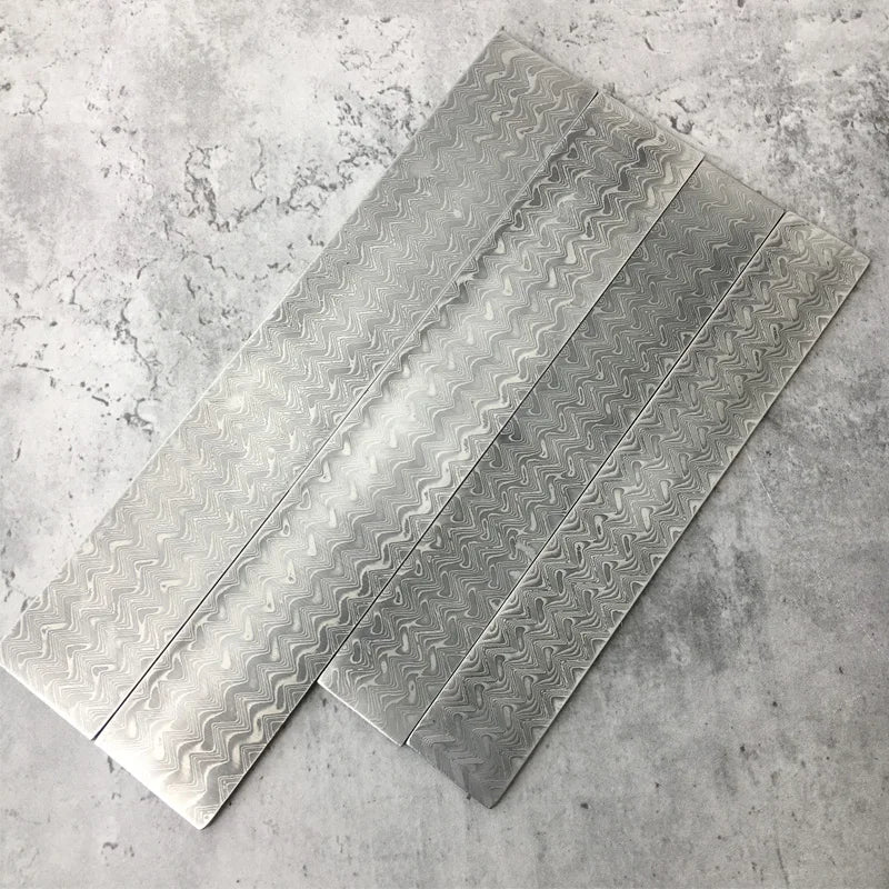Damascus Steel Billet 22cm Water Wave Pattern – DIY Knife Making Knife Making Billet Qst