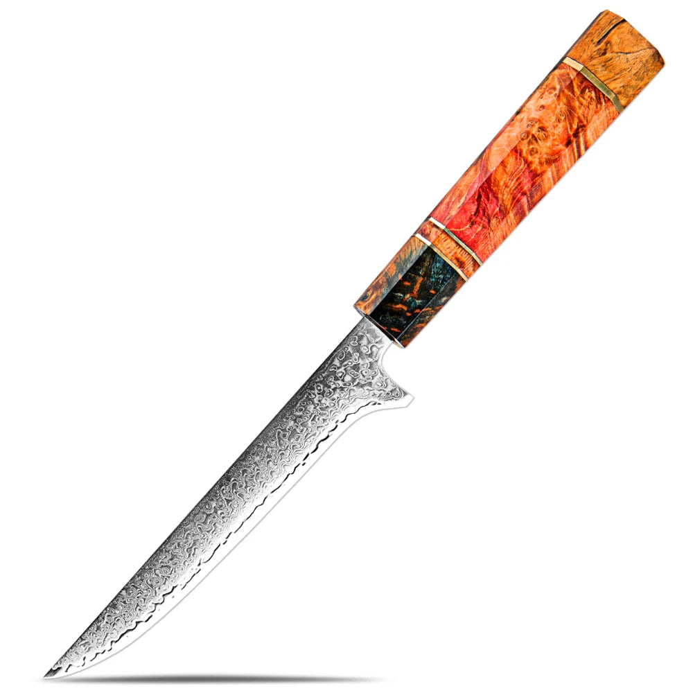 XITUO Damascus Steel Kitchen Knives Set – 1–7 Piece Kitchen Knife Set Qst Boning Knife