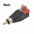 RCA DC Power Plug Socket Pair – 5.5mm Press-Type Connector DC Power Connector Qme 20pcs Male