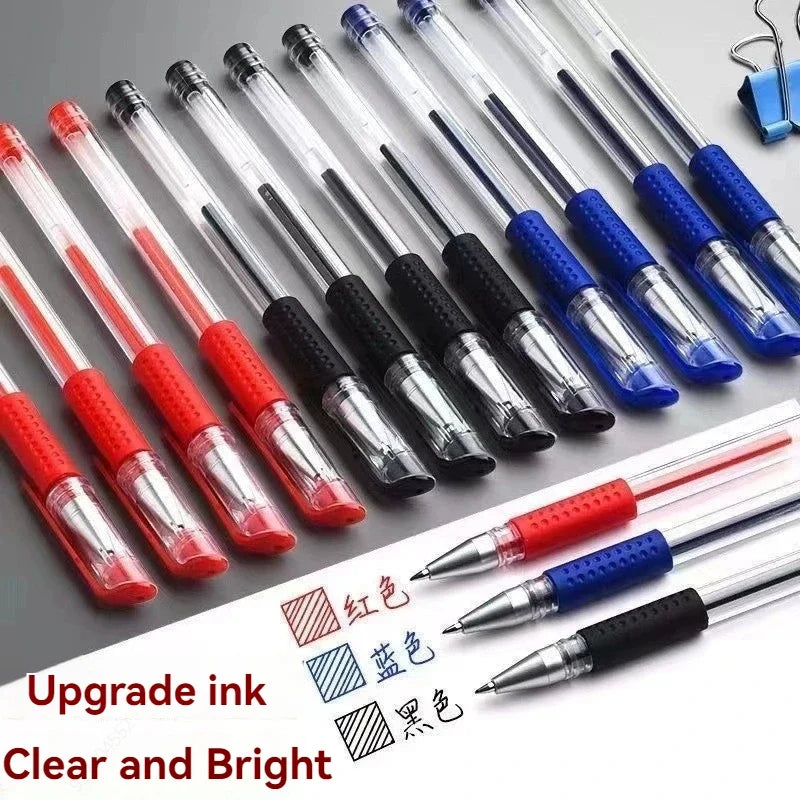 Kawaii Gel Pen Set – Black, Blue & Red Ink, Bullet Tip Gel Pen Set Qme