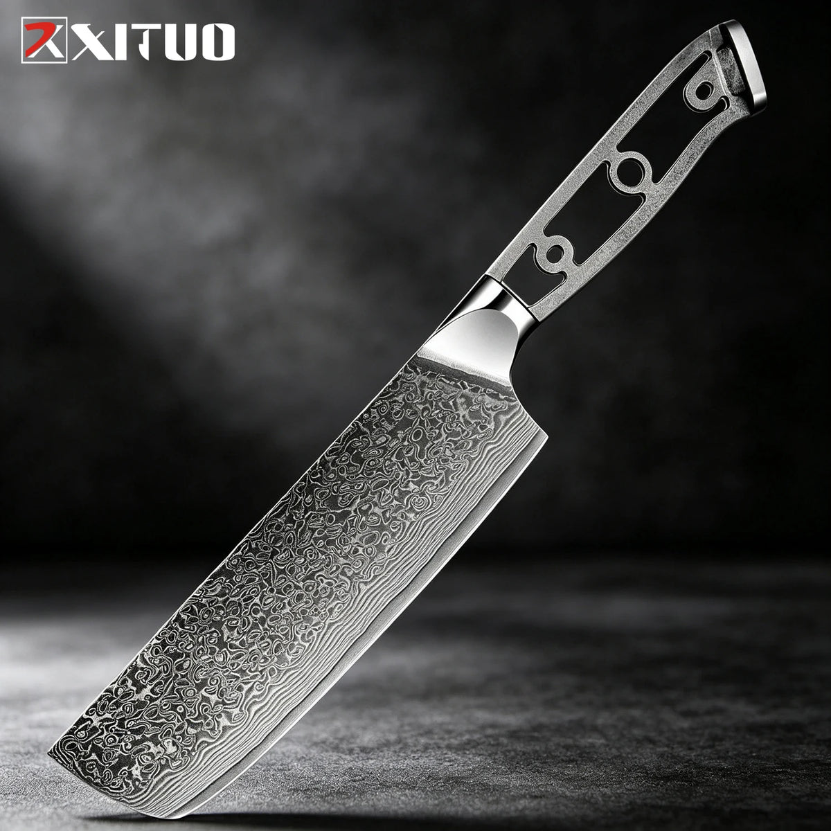 XITUO Damascus Steel Chef Knife Set 1-6 PCS – DIY Blank Blade Damascus Chef Knife Set Qst Nakiri Knife