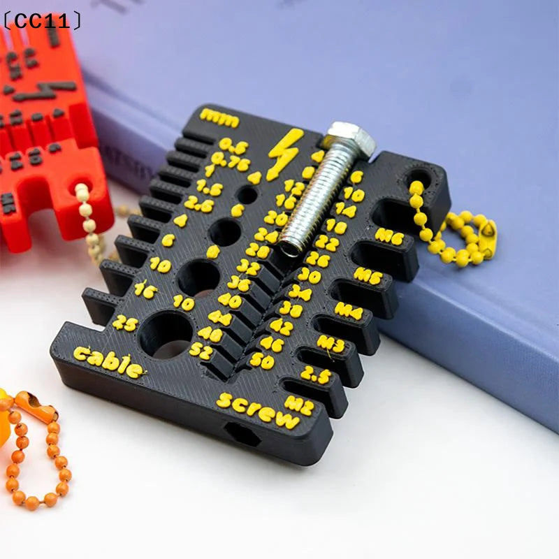 Portable Thread Checker & Screw Gauge – 3D Printed PLA Tool Thread & Screw Gauge Qme