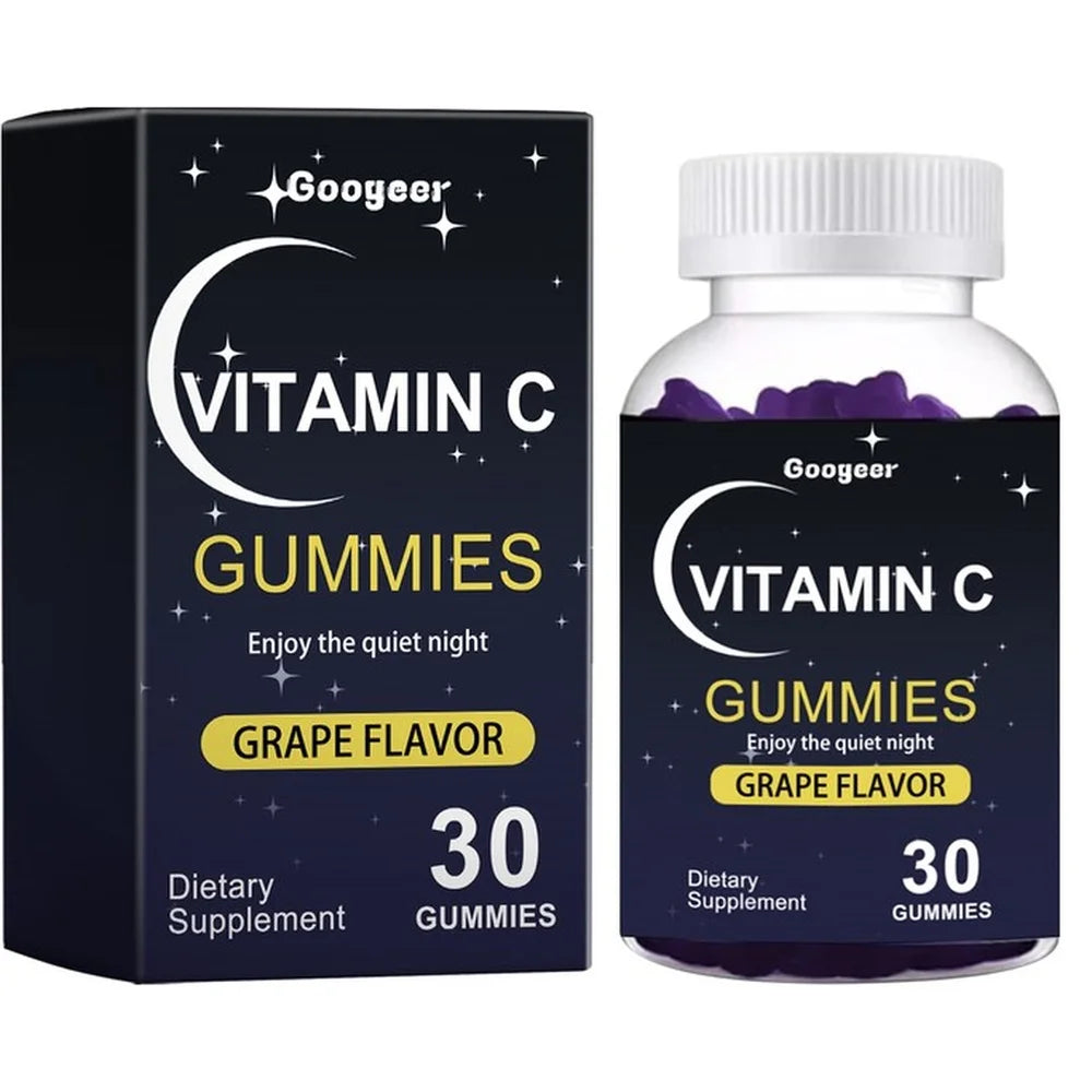 Googeer Vitamin C Gummies Grape Flavor – 30 Count Vitamin C Gummies Qst 1 bottle 30 count
