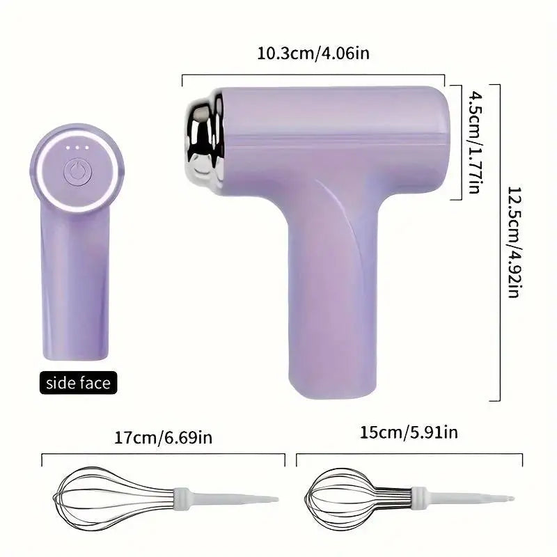 Mini Electric Milk Frother & Egg Whisk – USB Rechargeable Milk Frother Whisk Qme