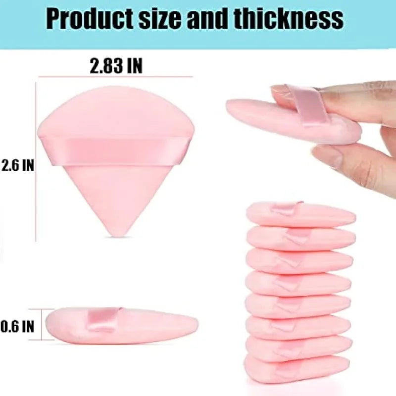 Triangle Soft Powder Puff Disposable Makeup Tool Set | Qme Makeup Applicator Set Qme