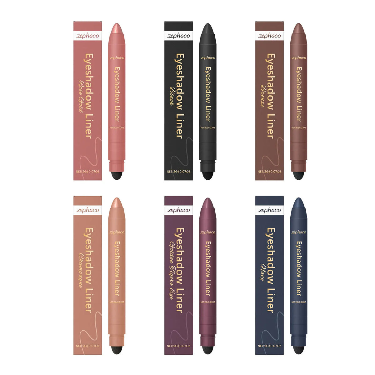 Zephoco 2-in-1 Eyeliner Pen – Smudge-Proof, Quick-Drying Liquid Eyeliner Pen Qst 1set